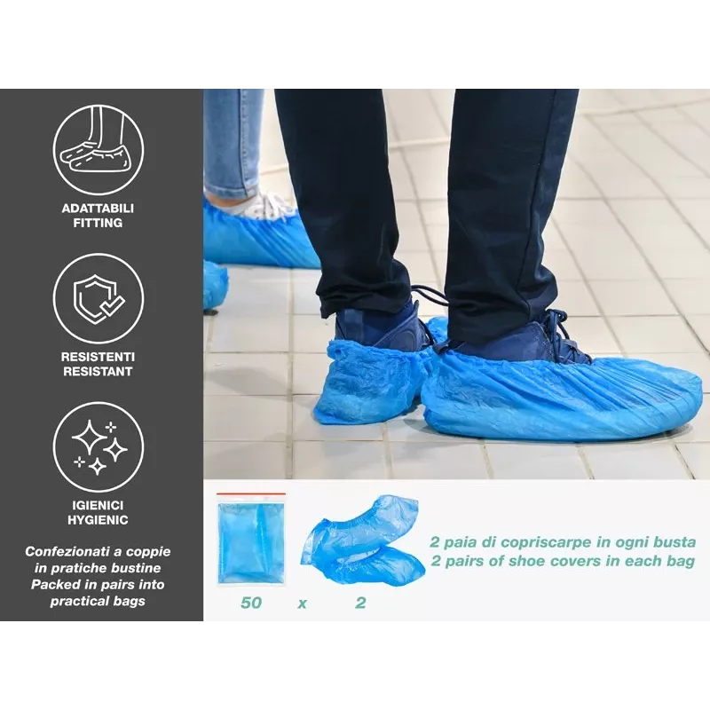Beper C206UTI006 cubrezapatos, 100 uds., impermeables