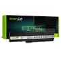 Batería Green Cell AS02 para ASUS serie K52 — Li-Ion 4400 mAh, 11,1 V, 6 celdas, negro