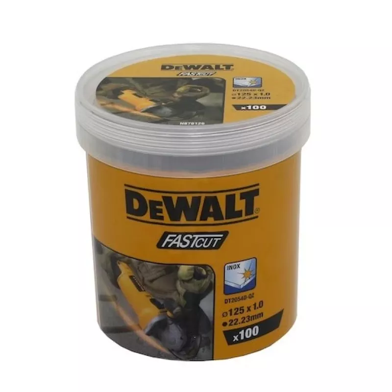 DeWalt DT20540-QZ Metal Target Inox discos de corte 125 x 1,0 mm, pack de 100