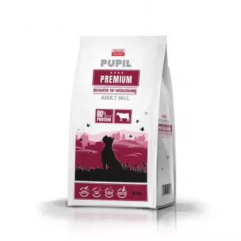 PUPIL Premium Razas medianas y grandes Rico en ternera - Pienso seco para perros - 12 kg