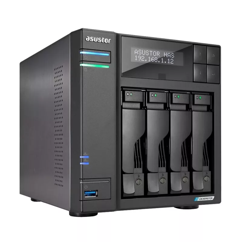 Asustor LOCKERSTOR 4 Gen2 (AS6704T) NAS sobremesa Intel® Celeron® N N5105 4 GB DDR4 0 TB ADM negro