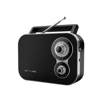 Muse | M-051R | Radio de bolsillo de 2 bandas | Negro