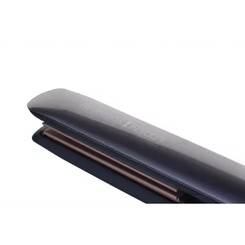 Plancha de pelo Remington S8598 Warm negro gris — placas de cerámica 11 cm, 5 niveles de calor, 160–230 °C, cable de 3 m, funda de transporte