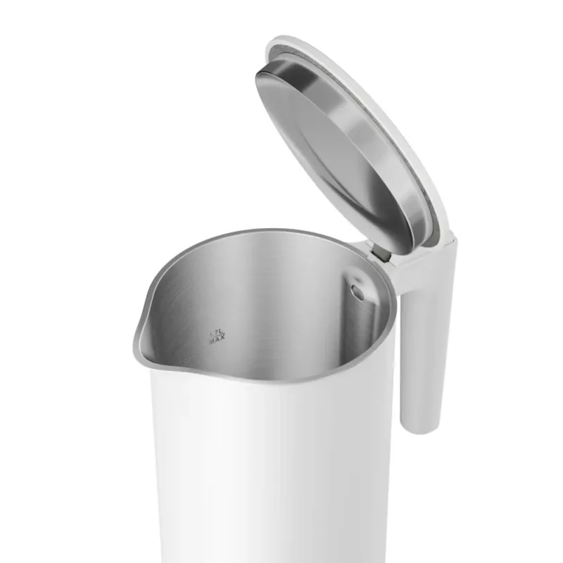 Hervidor de agua Xiaomi 1,7 L 1800 W blanco – acero inoxidable, tapa con botón, aislamiento térmico