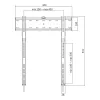 Soporte de pared para TV, 32-65 pulgadas, fijo, máx. 40 kg