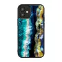 Funda protectora iKins para Apple iPhone 12 mini — patrón de ágata morada