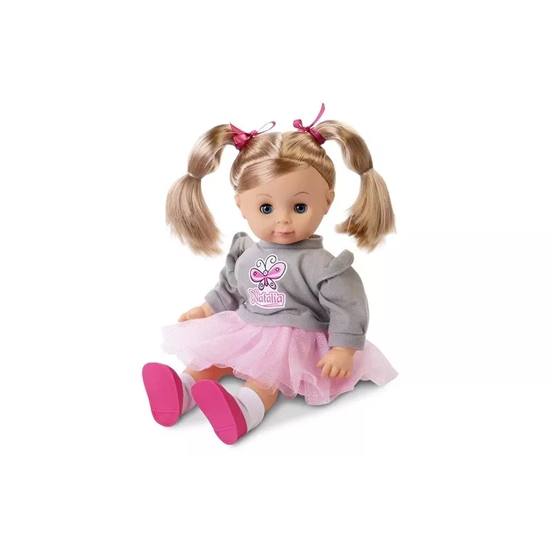 Muñeca Natalia que habla polaco con trenzas 39cm Artyk