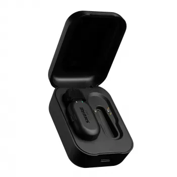 Shure MV-ONE-Z6 - Micrófono de solapa inalámbrico MoveMic MV-LaV con estuche de carga
