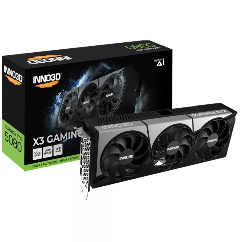 Tarjeta gráfica INNO3D GeForce RTX 5080 X3 Gaming OC 16GB GDDR7