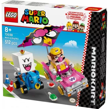 Set de juguete de construcción LEGO 72038 Super Mario Mario Kart Wario King Buu Huu – figuras de personajes y elementos de circuito