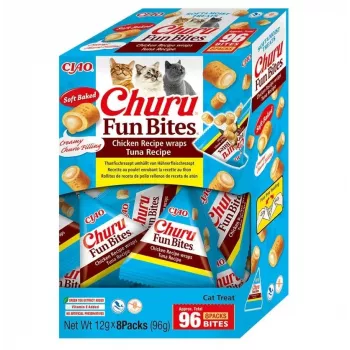 INABA Churu Fun Bites pollo y atún – snacks para gatos – 8x12 g