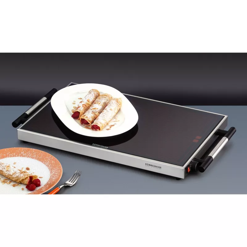 Rommelsbacher WPR 305/E placa calientaplatos, acero inoxidable/negro, 300 W