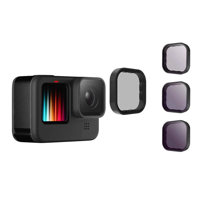 Set de filtros ND 8/16/32 Telesin para GoPro Hero 9 / Hero 10 / Hero 11 / Hero 12 / Mini (GP-FLT-902)