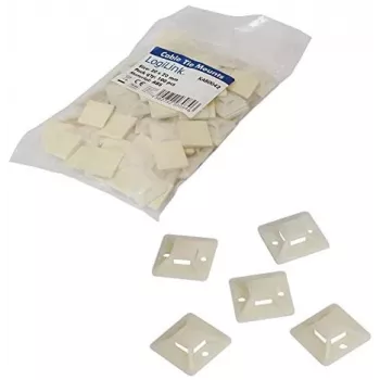 Soporte para bridas LogiLink KAB0042 beige ABS 100 uds.