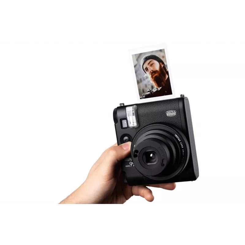 Cámara instantánea Fujifilm Instax Mini 99 negra — imagen 62×46 mm, película 86×54 mm, distancia focal 60 mm