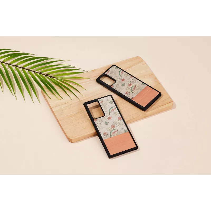 Funda para móvil Man and Wood para Samsung Galaxy Note 20 — flor rosa sobre negro