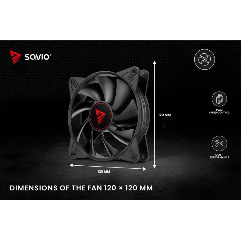SAVIO SAVGBLADE ventilador de caja 120mm PWM