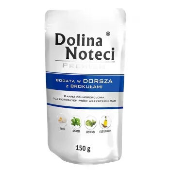 Dolina Noteci Premium rico en bacalao con brócoli - Comida húmeda para perros - 150 g