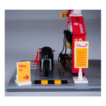 Modelo de gasolinera Jamara CaDA Shell 402858 con diseño detallado