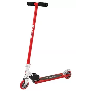 Patinete Razor S Kids — chasis de metal, para niños a partir de 5 años, negro/rojo, 2,43 kg, medidas 595×155×115 mm
