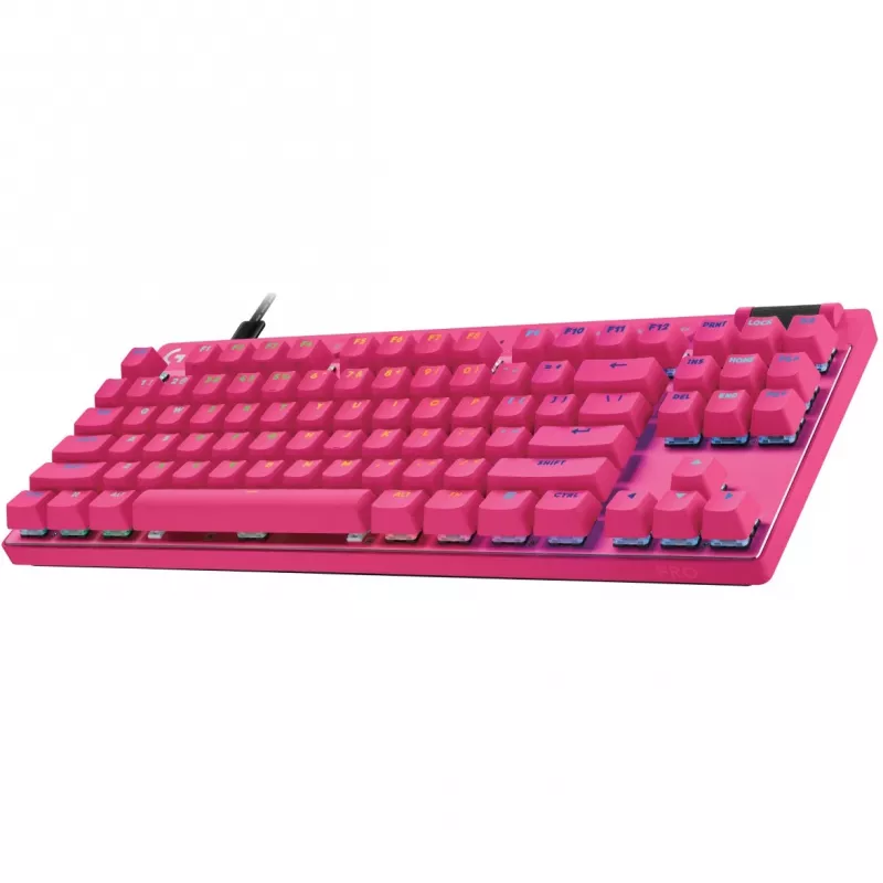 Teclado Logitech G PRO X TKL RAPID Gaming USB QWERTY Rosa Tenkeyless