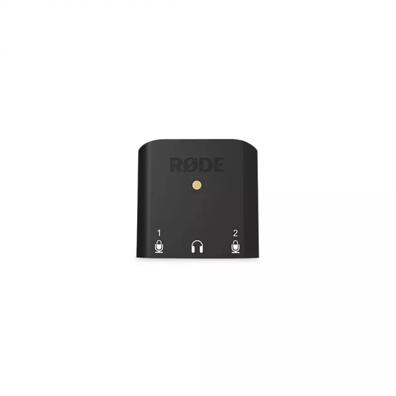 RØDE AI-Micro interfaz de audio móvil, 2x entradas TRS/TRRS de 3,5 mm, salida de auriculares de 3,5 mm, USB-C, negra