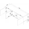 Mueble RTV SIENA 150.5x40x60 negro mate