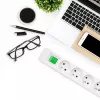 Regleta de alimentación Qoltec 50290 1,8 m 5 tomas de corriente para interior Blanco