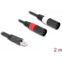 Cable de audio DeLOCK 88173 2 m RJ-45 2 x XLR de 3 polos negro