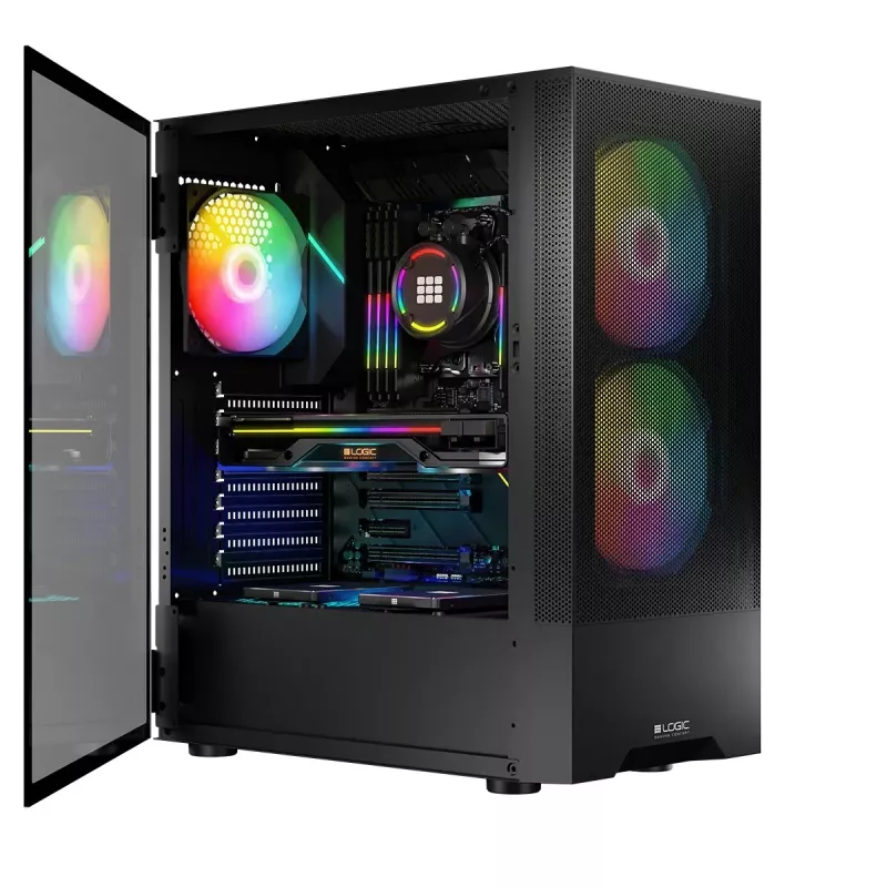 Logic ARYA ARGB Caja MINIDI USB 3.0 Negro