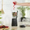 Recipiente de vaso de cristal Petra PT5531MBLKVDE Negro