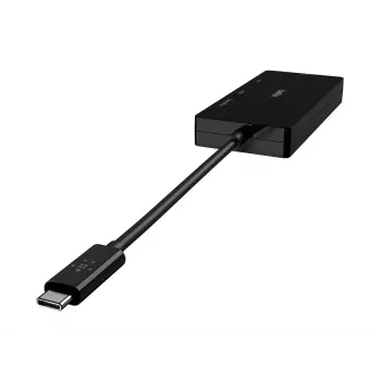Linksys Belkin - Adaptador de vídeo - USB-C (M) a HD-15 (VGA), DVI-I, HDMI, DisplayPort (H) - compatible con 4K - negro (AVC003BTBK)