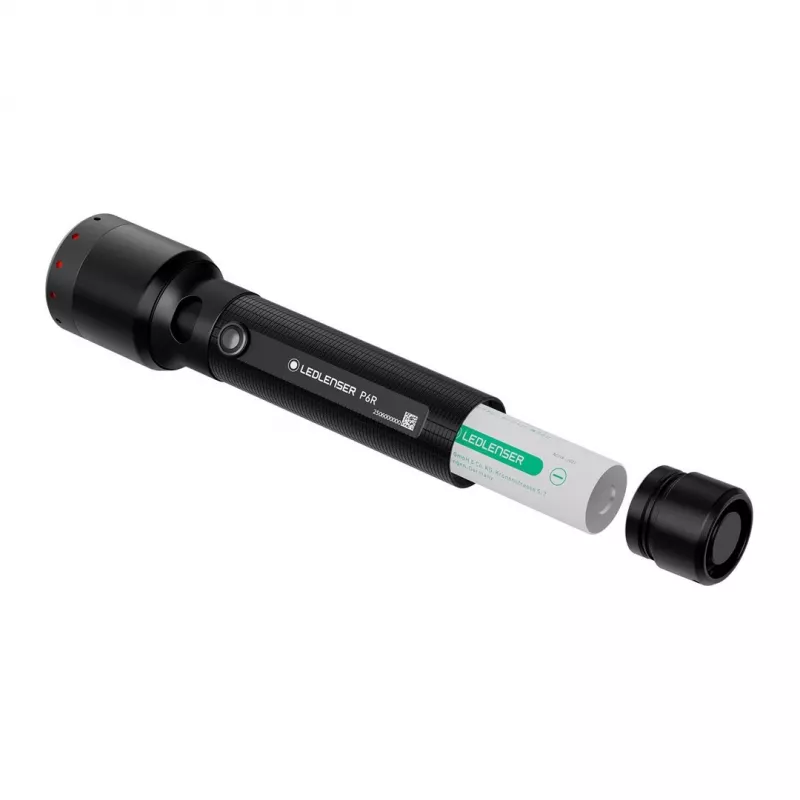 Linterna de mano LED Ledlenser P6R negra