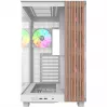 Caja de PC Thermaltake View 380 XL WS ARGB blanco nieve — Torre Midi, soporte ATX, con ventana
