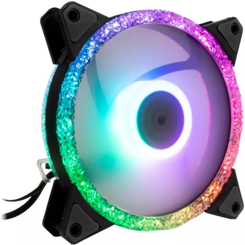 INTER-TECH Argus RS-07 RGB set de ventiladores de caja de 120 mm, 3 uds., con mando a distancia, negro