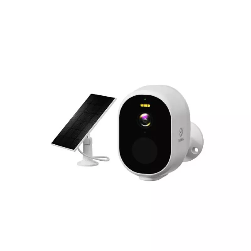 WOOX R4253-W Cámara exterior inteligente, Wi-Fi 2,4 GHz, 2K, F2.0 1/2,8 4 megapíxeles, H92°/ V66° / D128°
