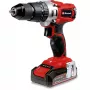 Einhell TE-CD 18/2 Li-i +22 taladro atornillador de percusión a batería 18 V, 1250 rpm, con batería de 2,5 Ah, cargador y maletín, rojo/negro