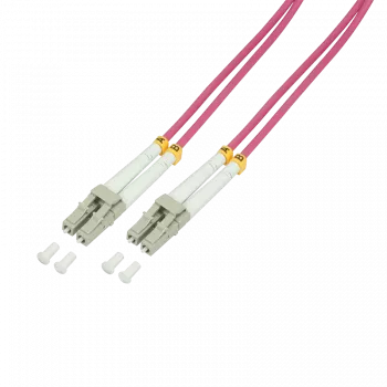 LogiLink FP4LC50 cable de fibra óptica InfiniBand 50 m 2x LC violeta