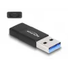 Adaptador DeLOCK 60001 USB A USB C Negro
