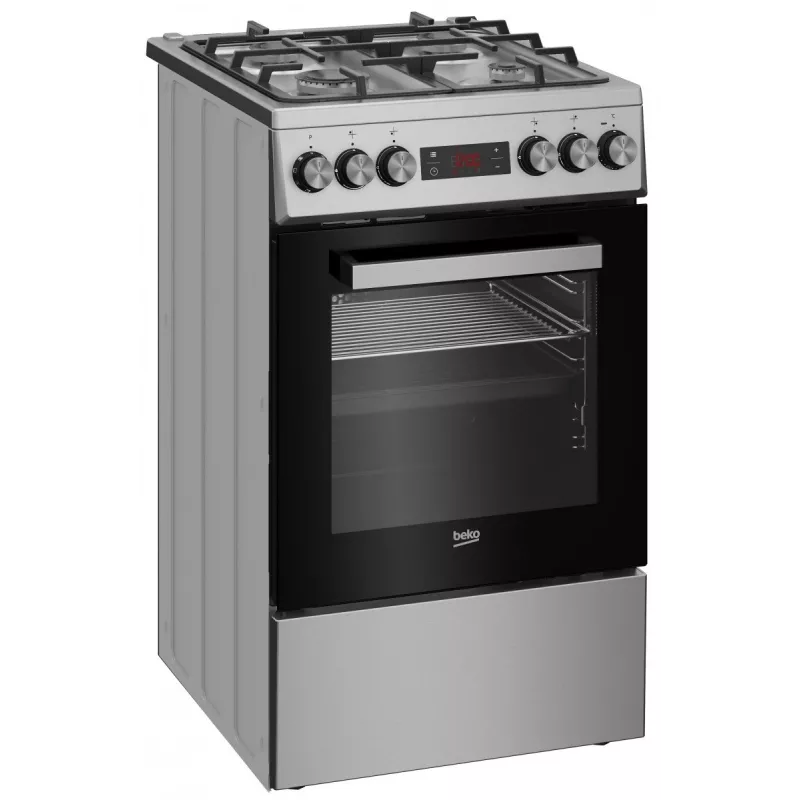 Cocina de gas y eléctrica BEKO FSM52330DX 5 quemadores 60 cm, clase de eficiencia energética A