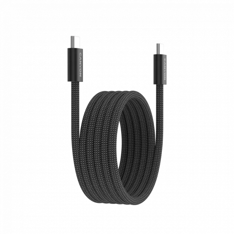 CANYON Cable OnWire 60MG C-C 60W magnético trenzado 1m negro