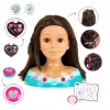 Cabeza de estilismo KLEIN Mia 5201 con cabello realista y accesorios para practicar peinados