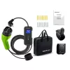 Cargador de coche EV móvil Qoltec ajustable 2en1 Type2 | 3.5kW | 230V | Wi-Fi | LCD | portátil | wallbox | 5m