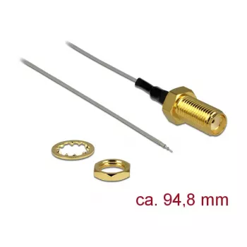 Cable coaxial DeLOCK 89600 94,8 m SMA extremo abierto estañado dorado gris
