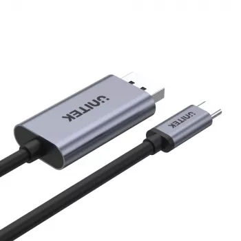 Adaptador de cable UNITEK V1409A USB-C DisplayPort Negro, Gris