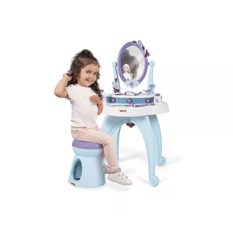 Tocador 2 en 1 Smoby Frozen azul lila 3 a 6 años
