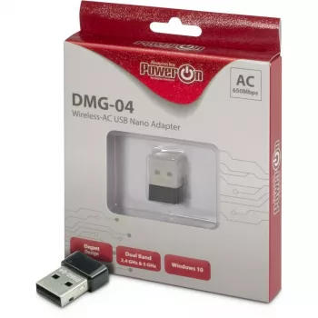 Inter-Tech adaptador de red USB 2.0 650 Mbit/s Wireless