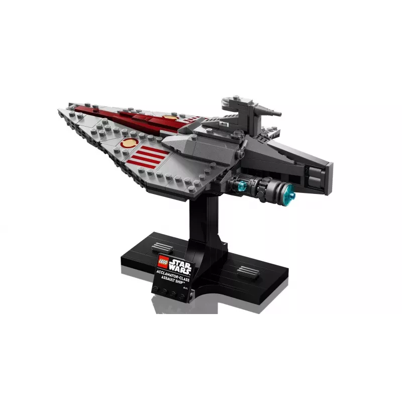 LEGO Star Wars Set nave de asalto clase Acclamator 75404 — Set de construcción, 450 piezas, modelo de exposición 130×150×230 mm