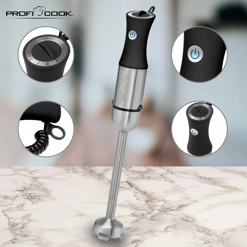 ProfiCook PC-SM 1094 batidora de mano 1000 W negra, acero inoxidable