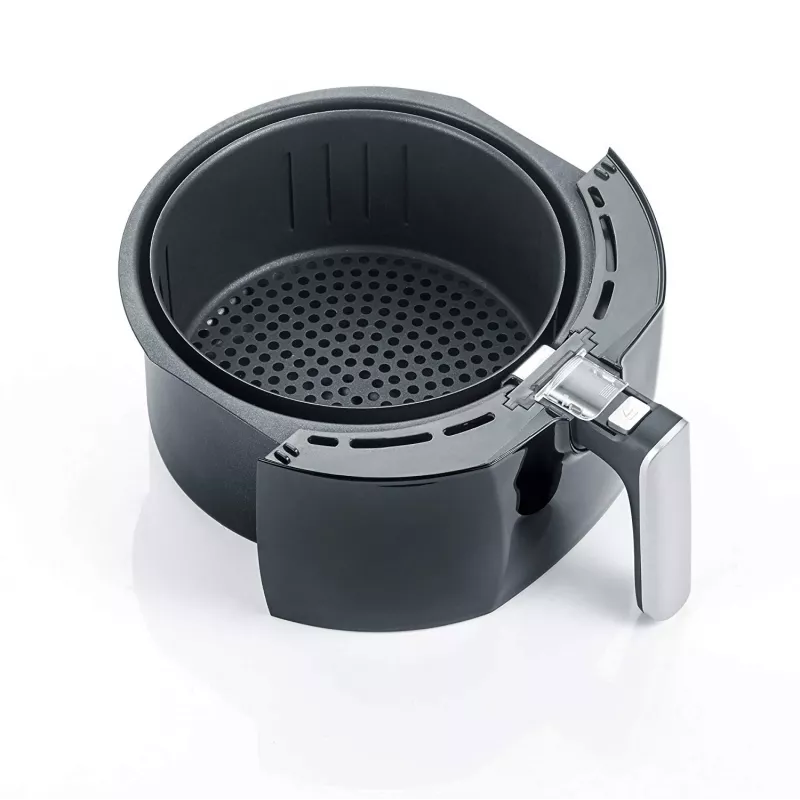Severin 2430 Single 3,2 L Independiente 1500 W Freidora de aire Negro, Acero inoxidable